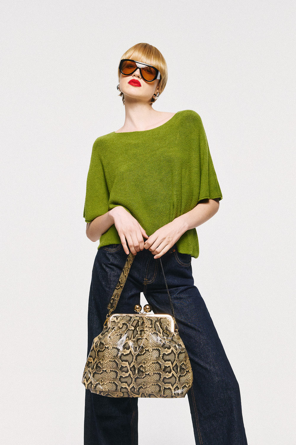 Soft Knitwear 3/4 Sleeve | Olive Green