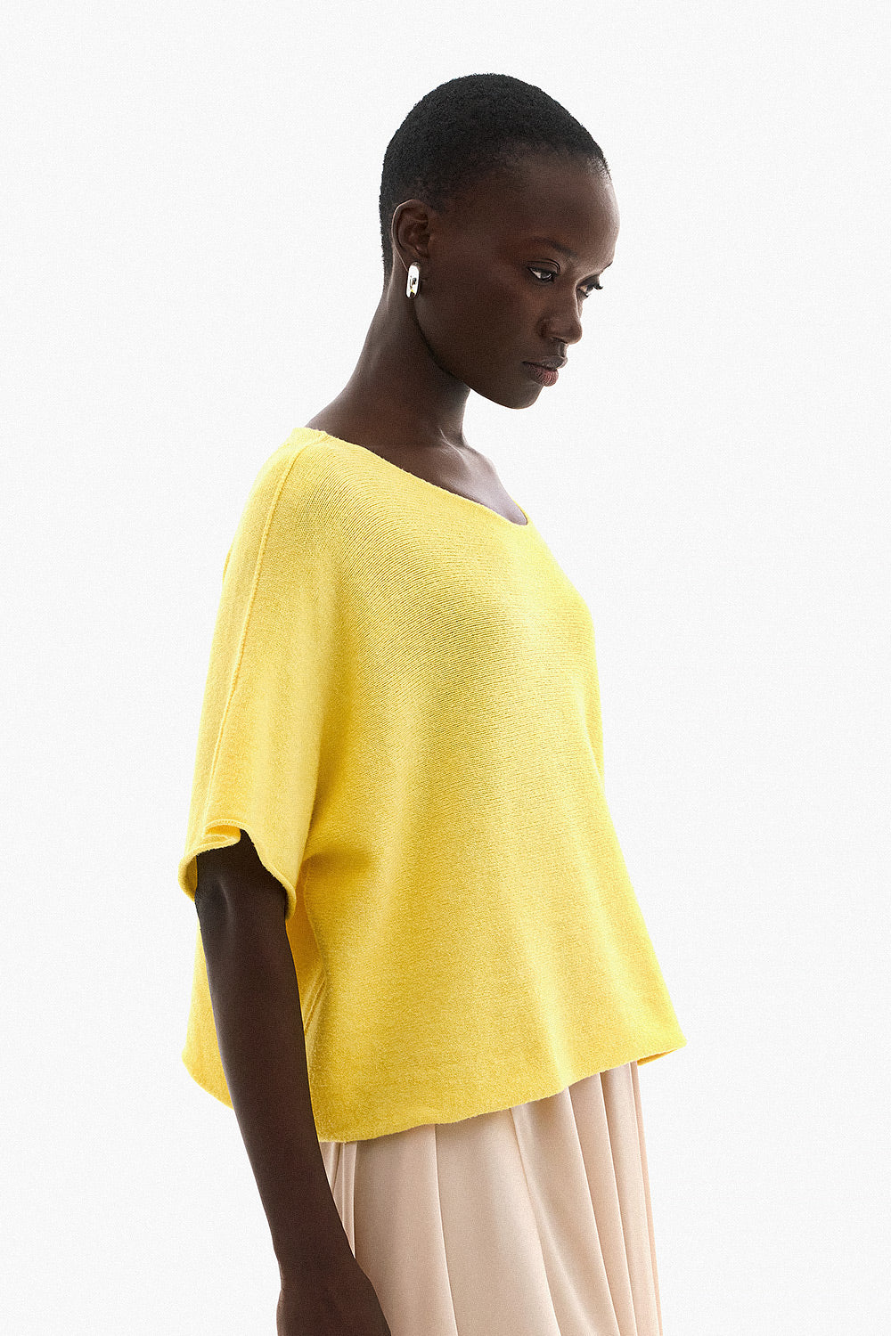 Soft Knitwear 3/4 Sleeve | Yellow