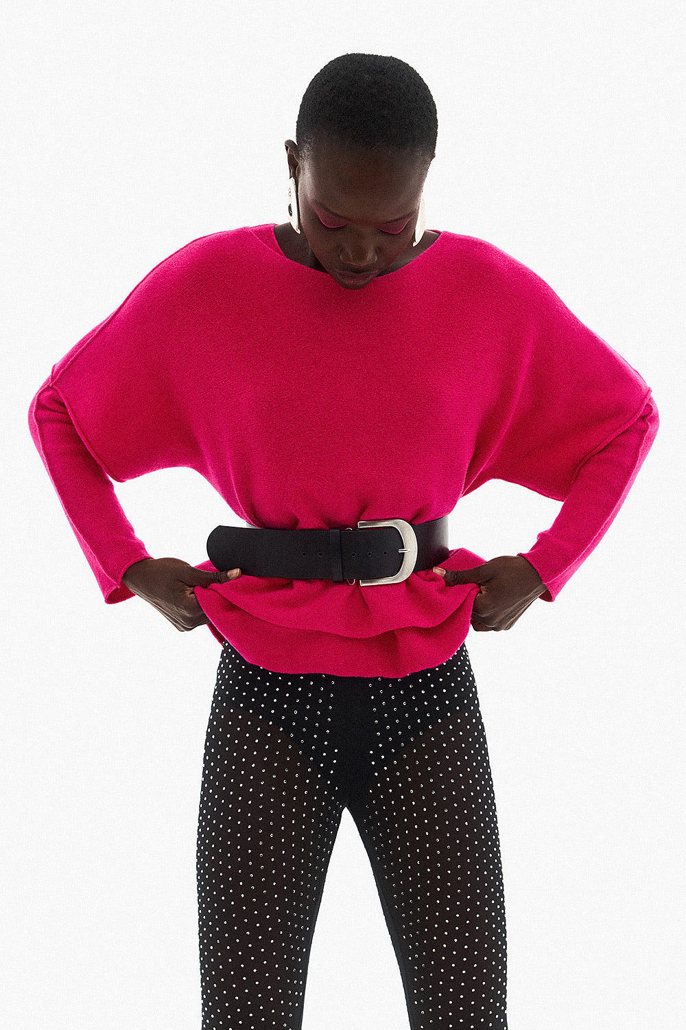 Soft Knitwear 3/4 Sleeve | Fuchsia