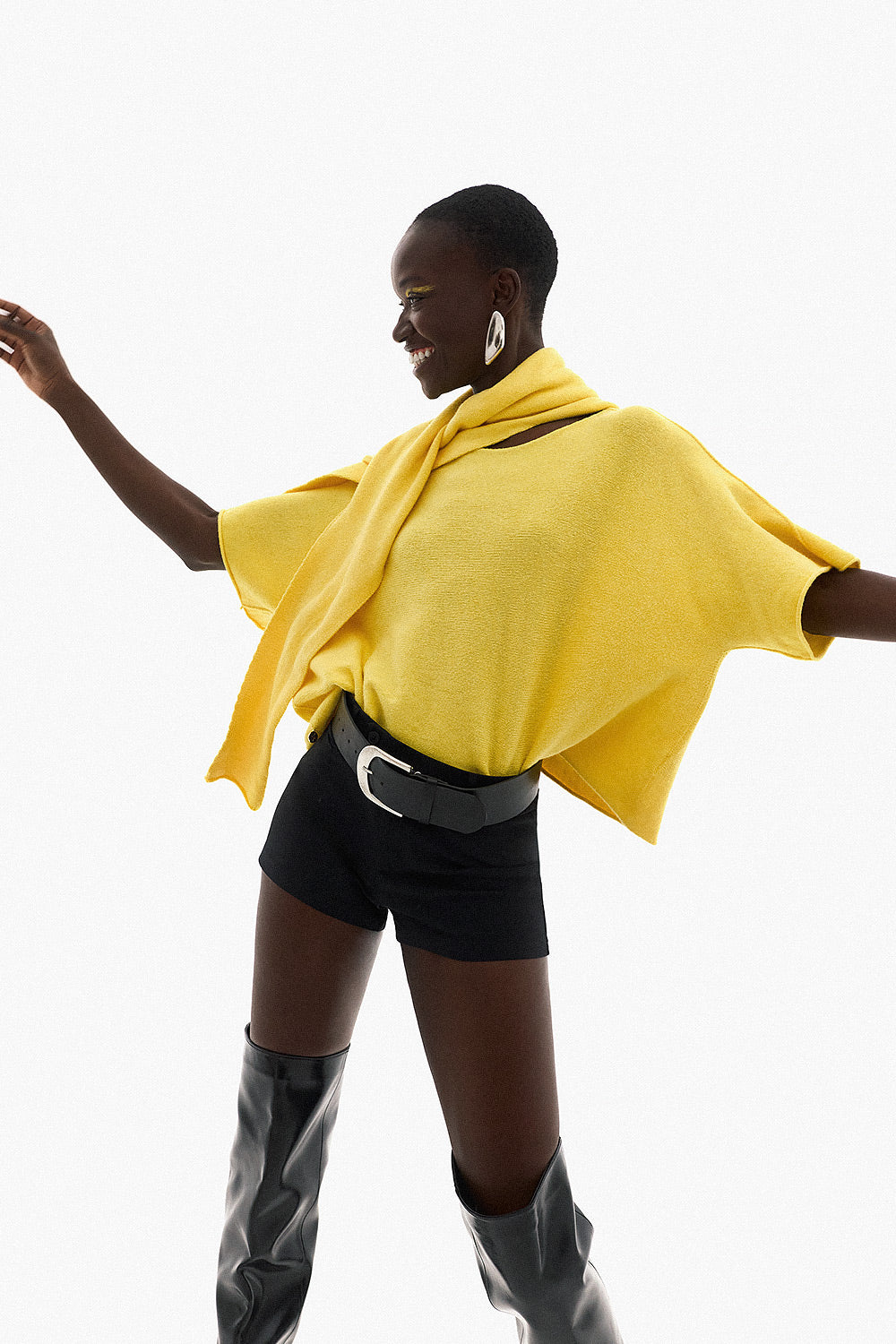 Soft Knitwear 3/4 Sleeve | Yellow