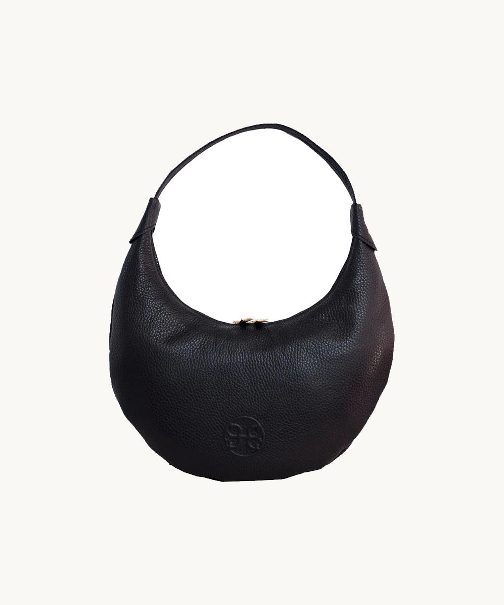 Ophelia Small Leather Bag - Black