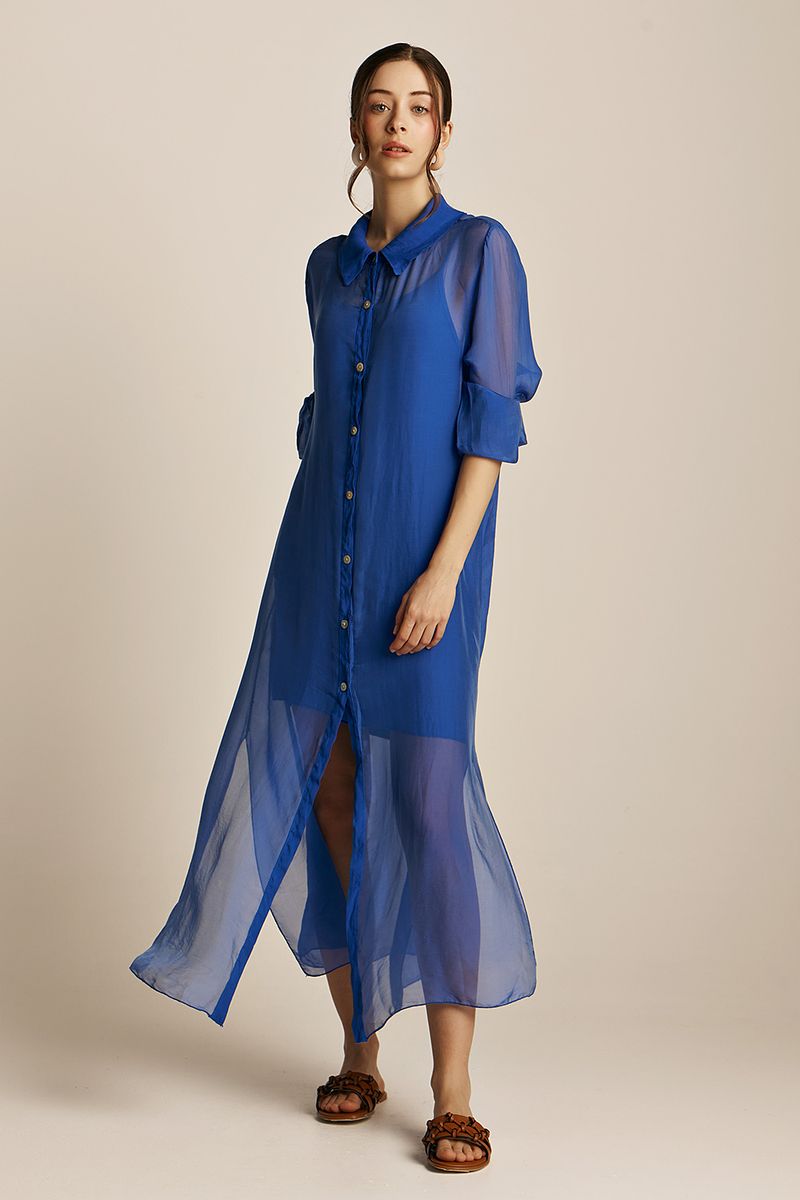 Aphrodite Long Shirt | Blue Royal