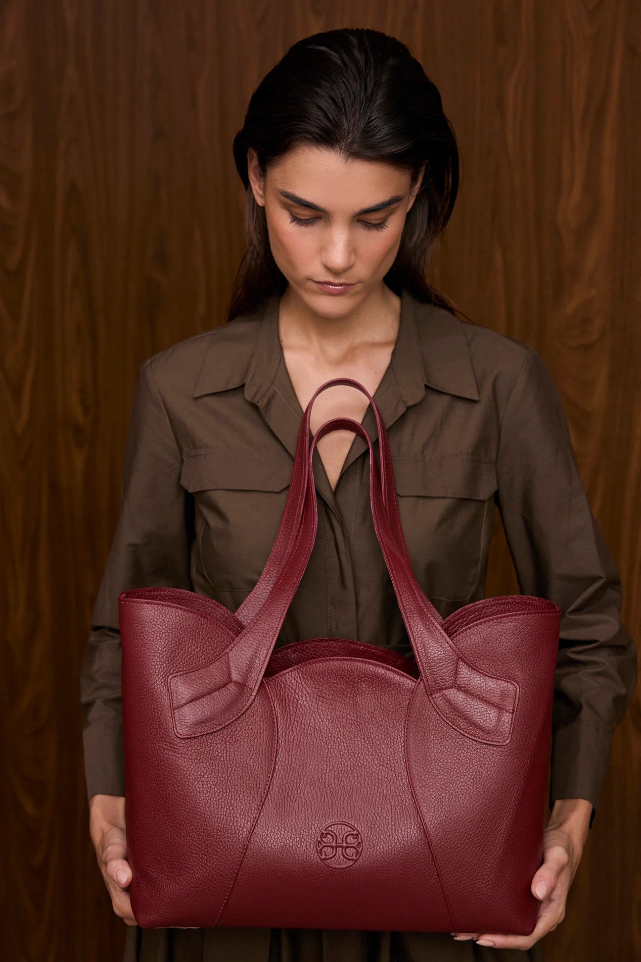 Tulip Tote Bag - Cherry Red