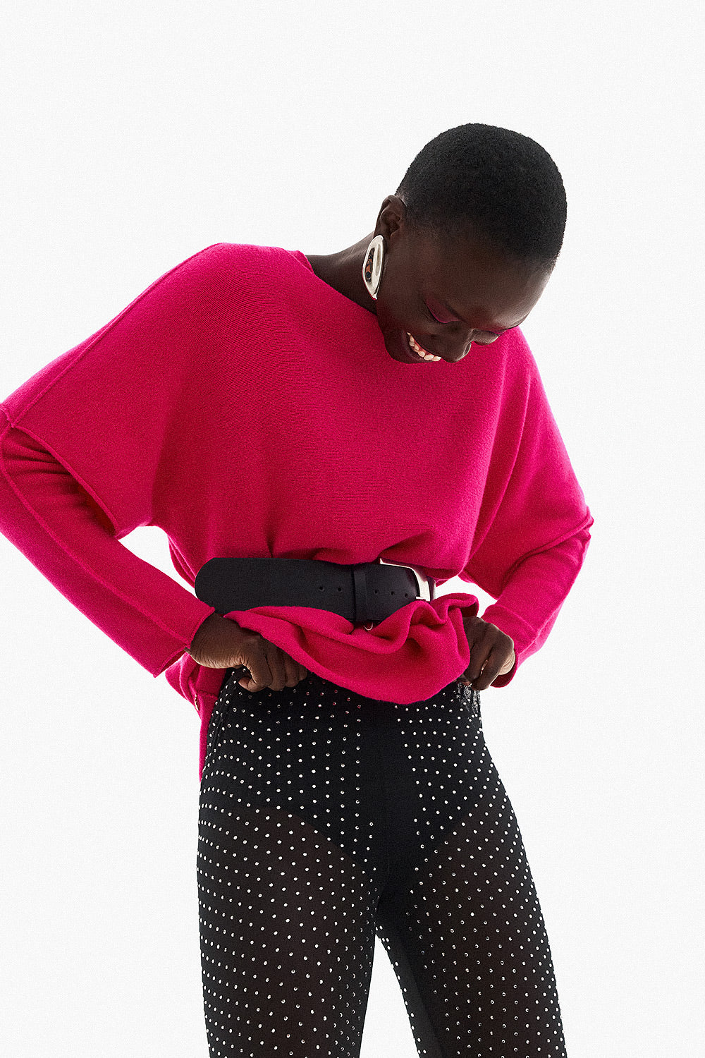 Soft Knitwear 3/4 Sleeve | Fuchsia