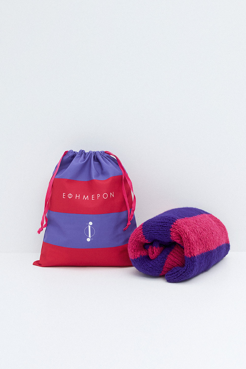 Striped Pattern Pullover - Purple/Magenta