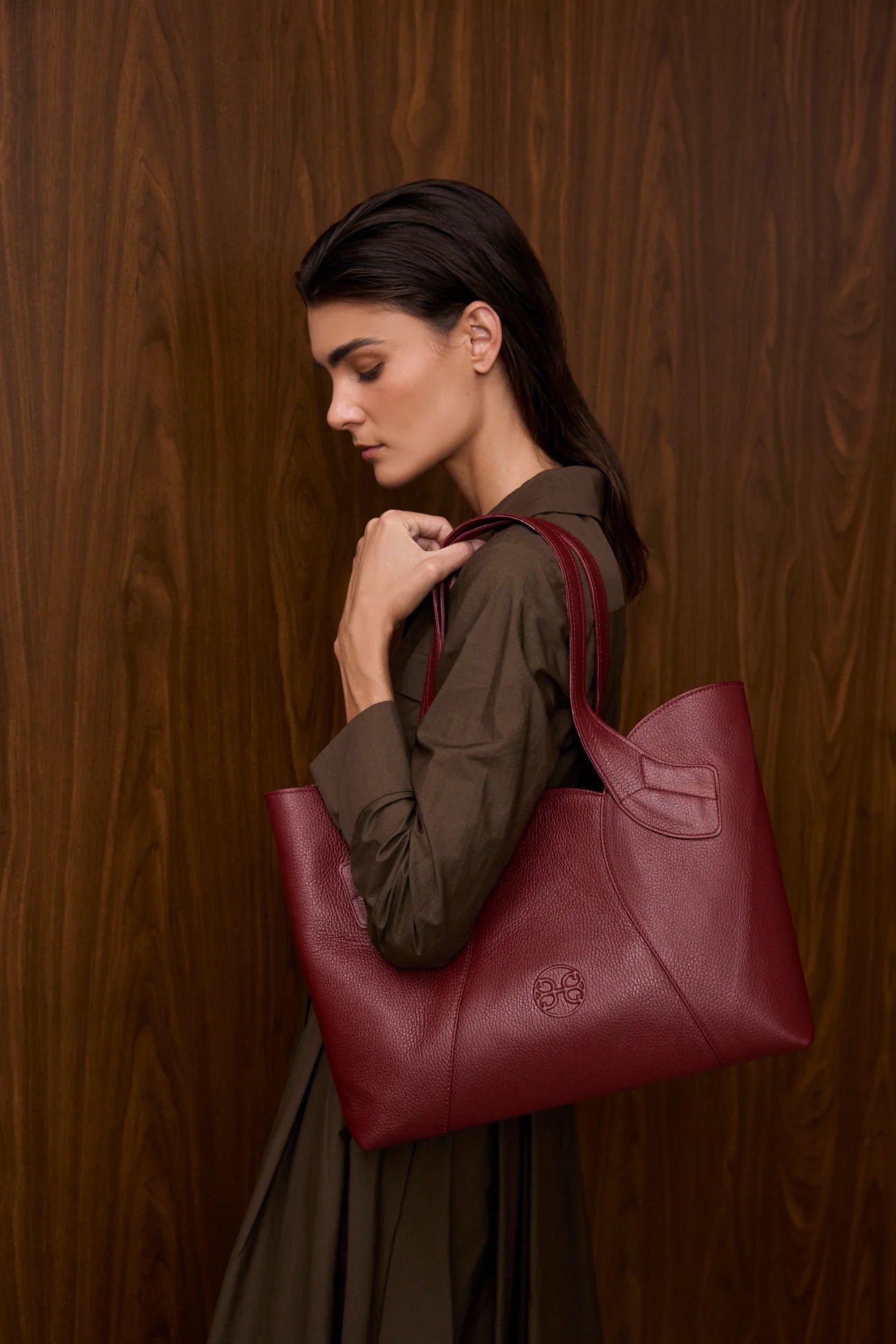 Tulip Tote Bag - Cherry Red