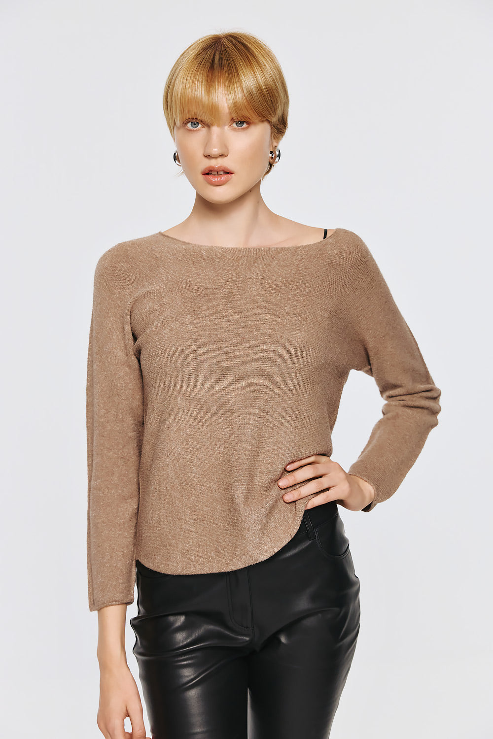 Soft Knitwear O-Neck | Beige