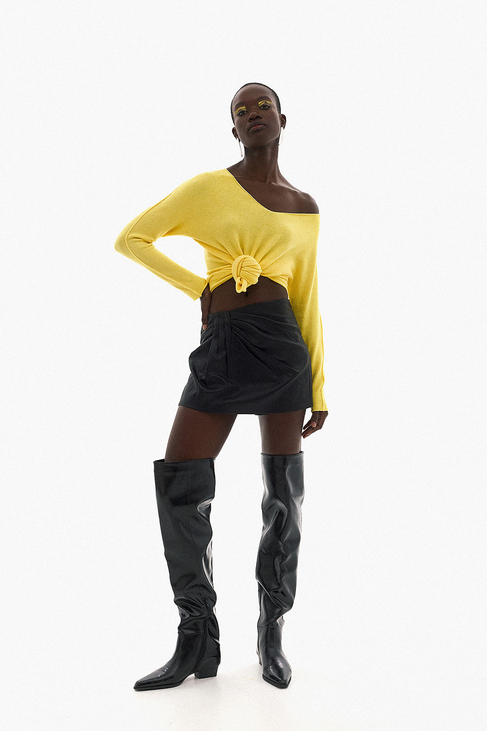 Soft Knitwear V-Neck | Yellow
