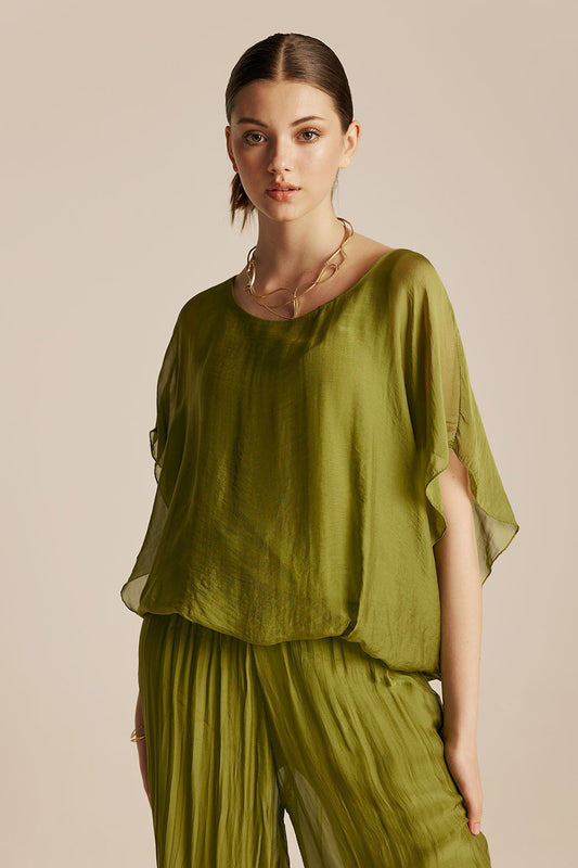 Eugenie Top - Olive Green