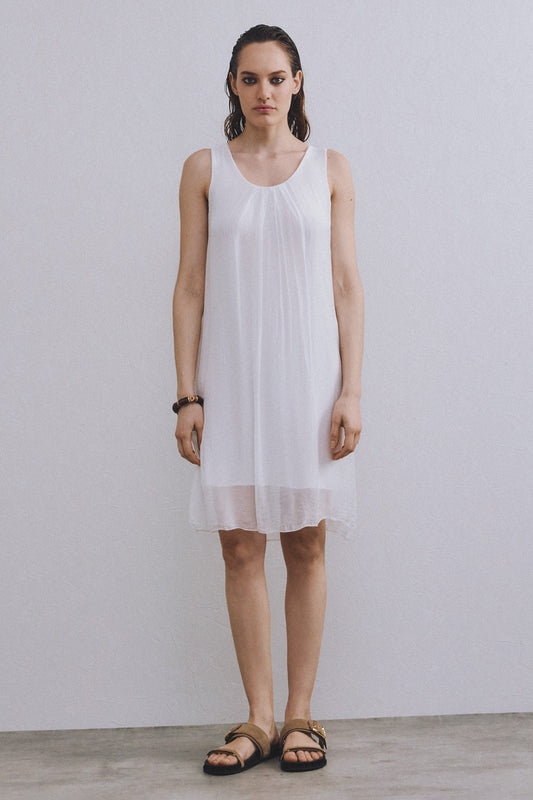 Hydra Short Dress | White