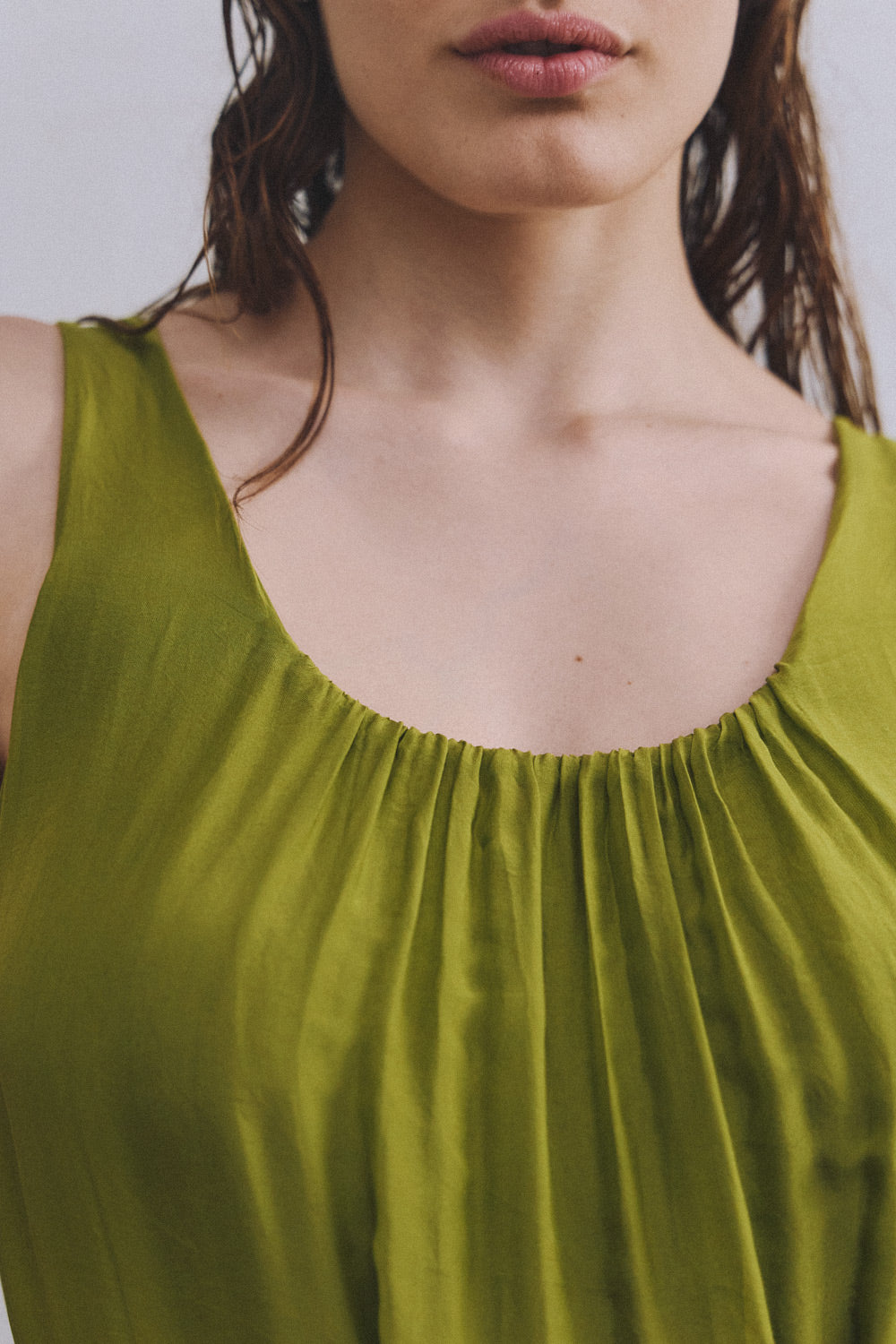 Hydra Long Dress | Olive Green