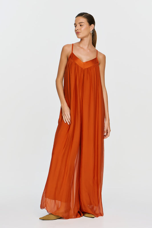 Nephele Jumpsuit | Burnt Orange