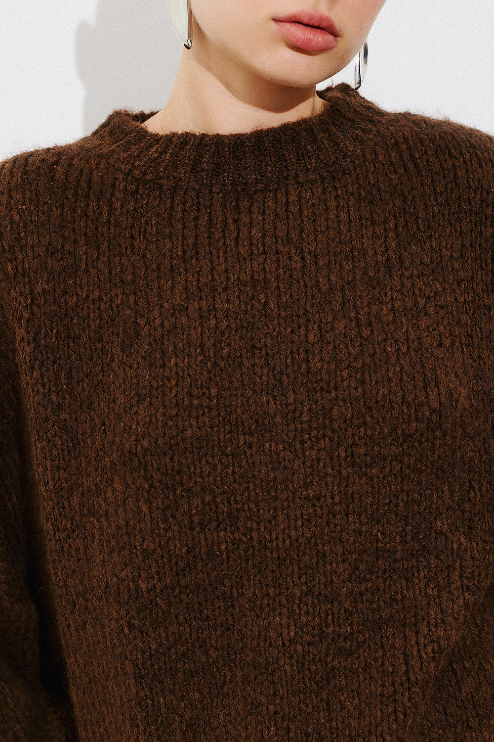 Long Sleeve Pullover - Brown