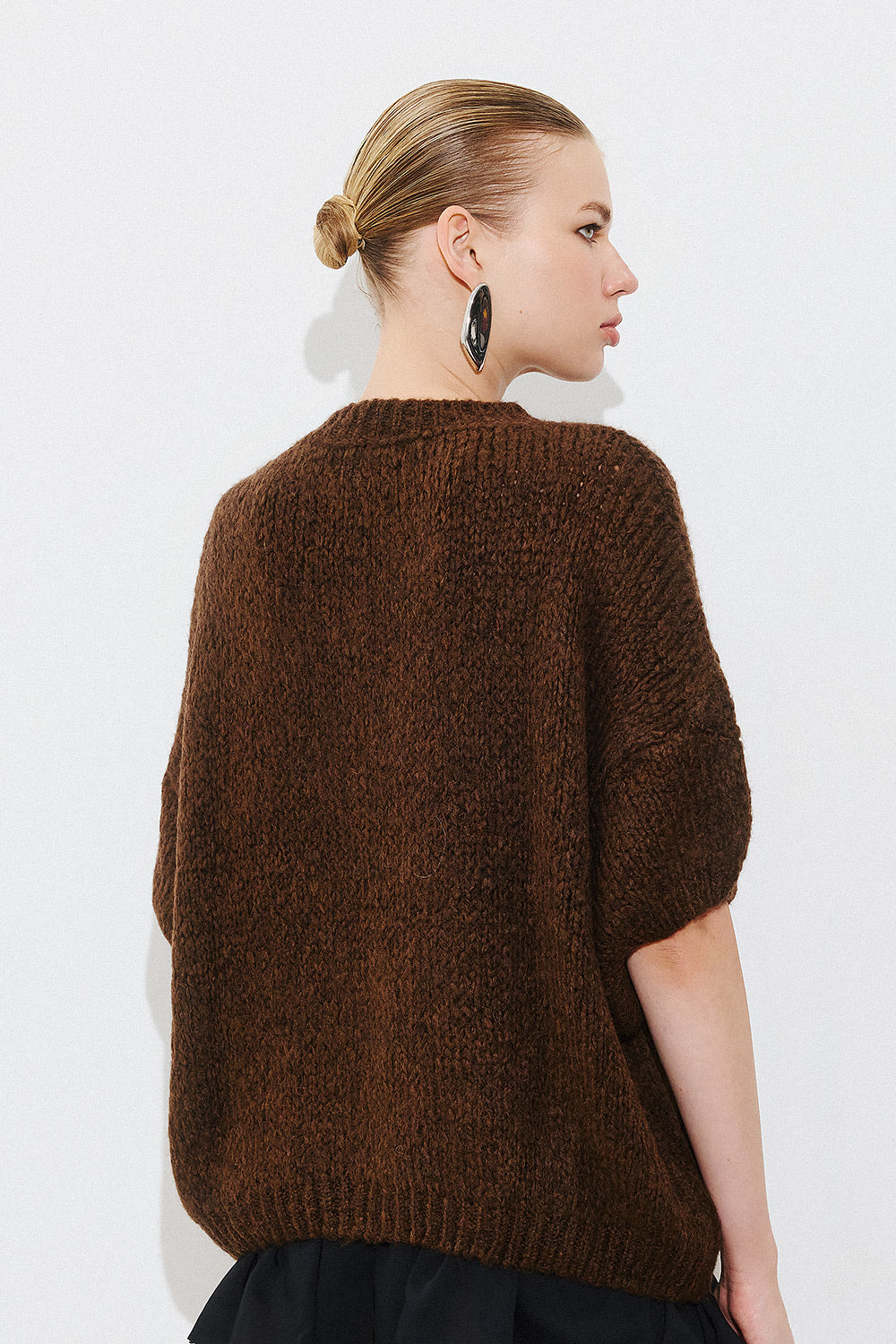 Short Sleeve Pullover - Brown