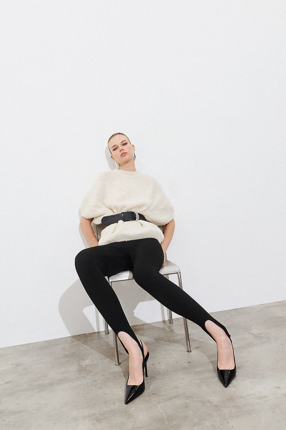 Short Sleeve Pullover - Creme