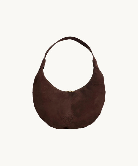 Ophelia Small Leather Bag - Choco Suede