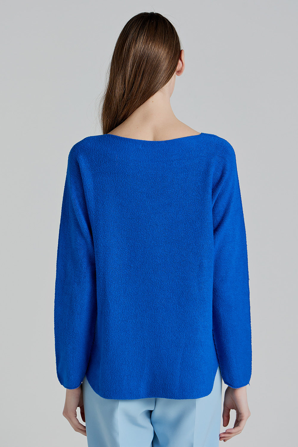 Soft Knitwear O-Neck | Blue Royal