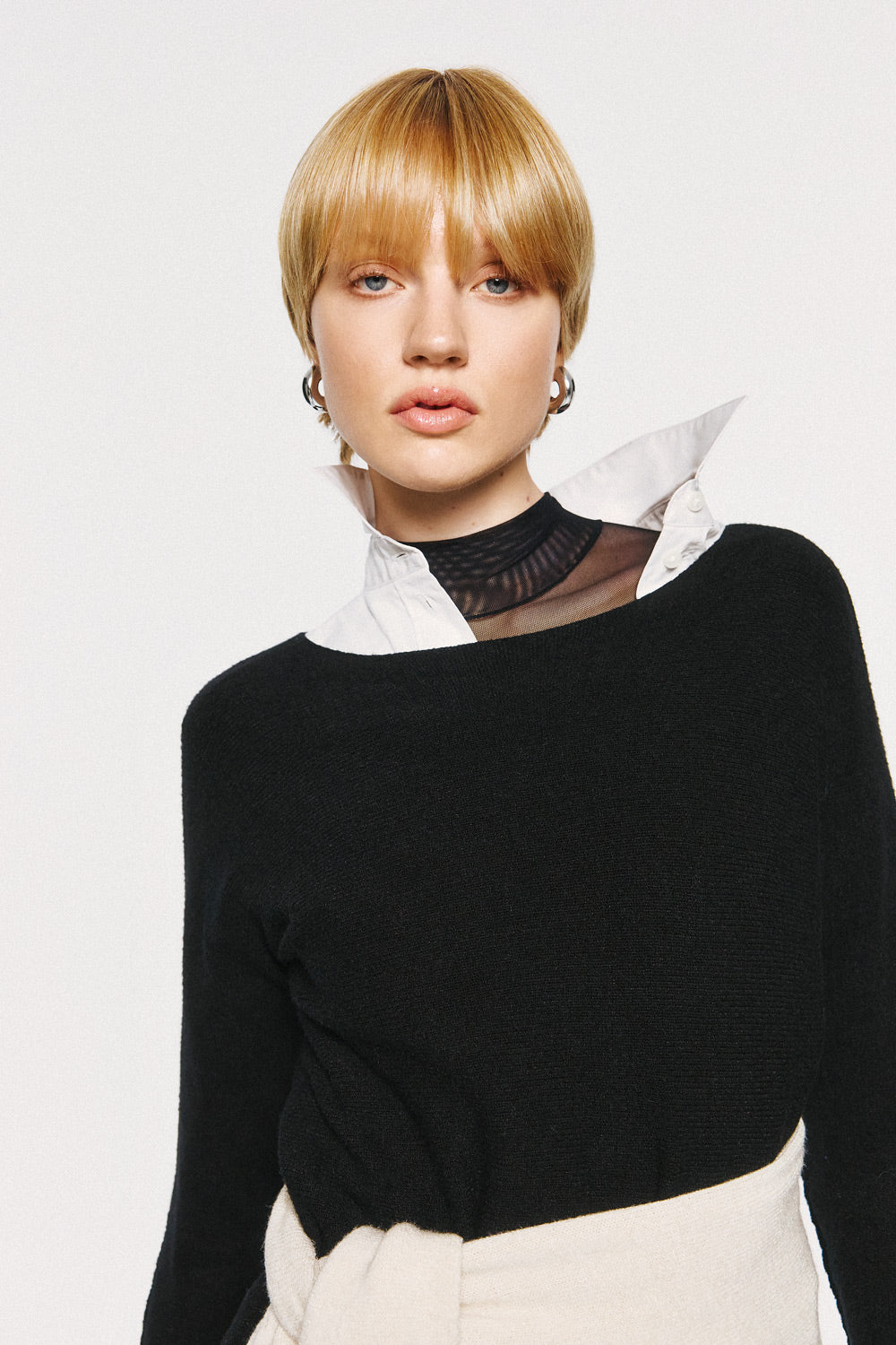 Soft Knitwear O-Neck | Black