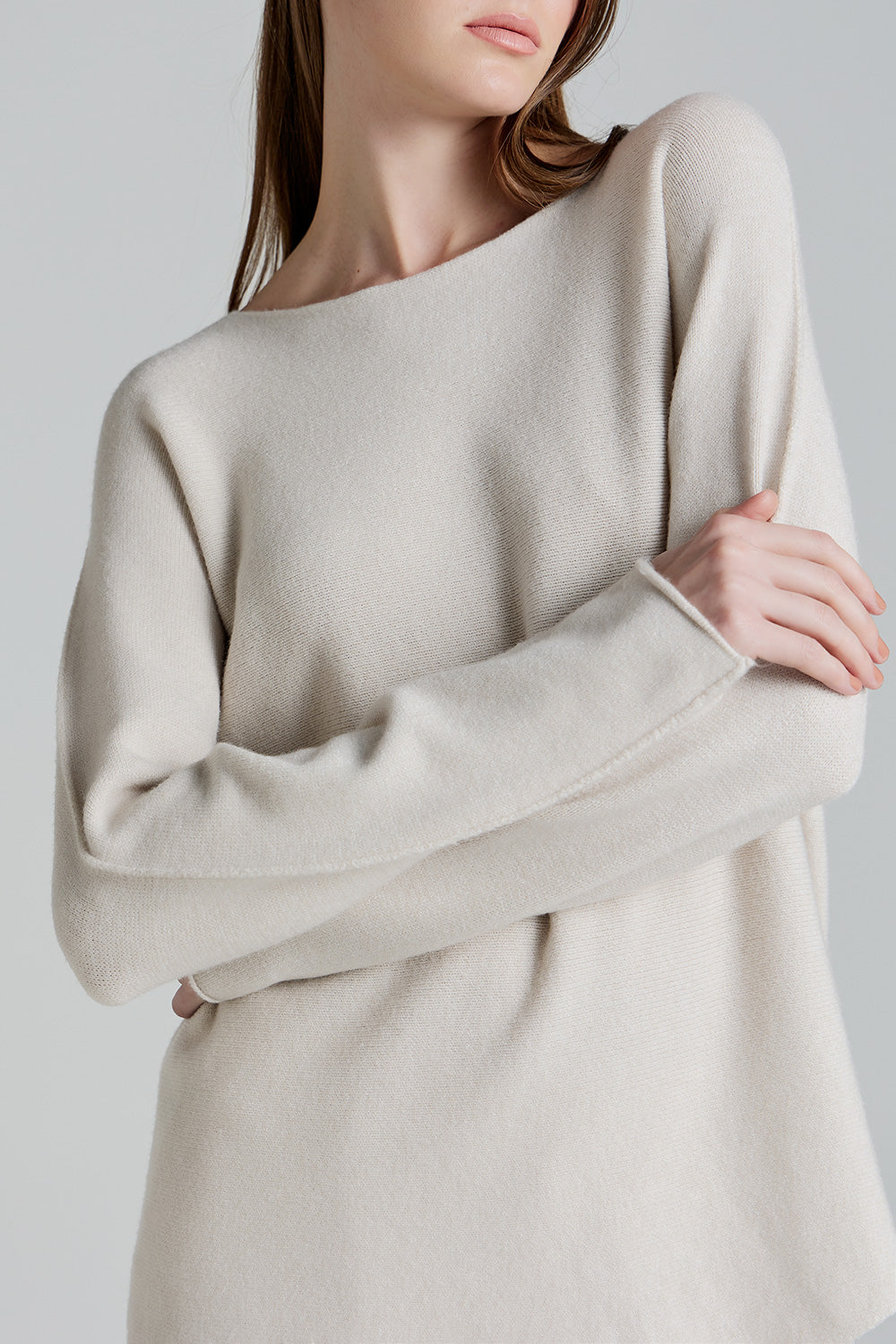 Soft Knitwear O-Neck | Creme