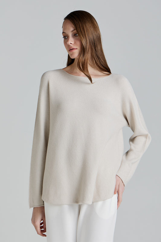 Soft Knitwear O-Neck | Creme
