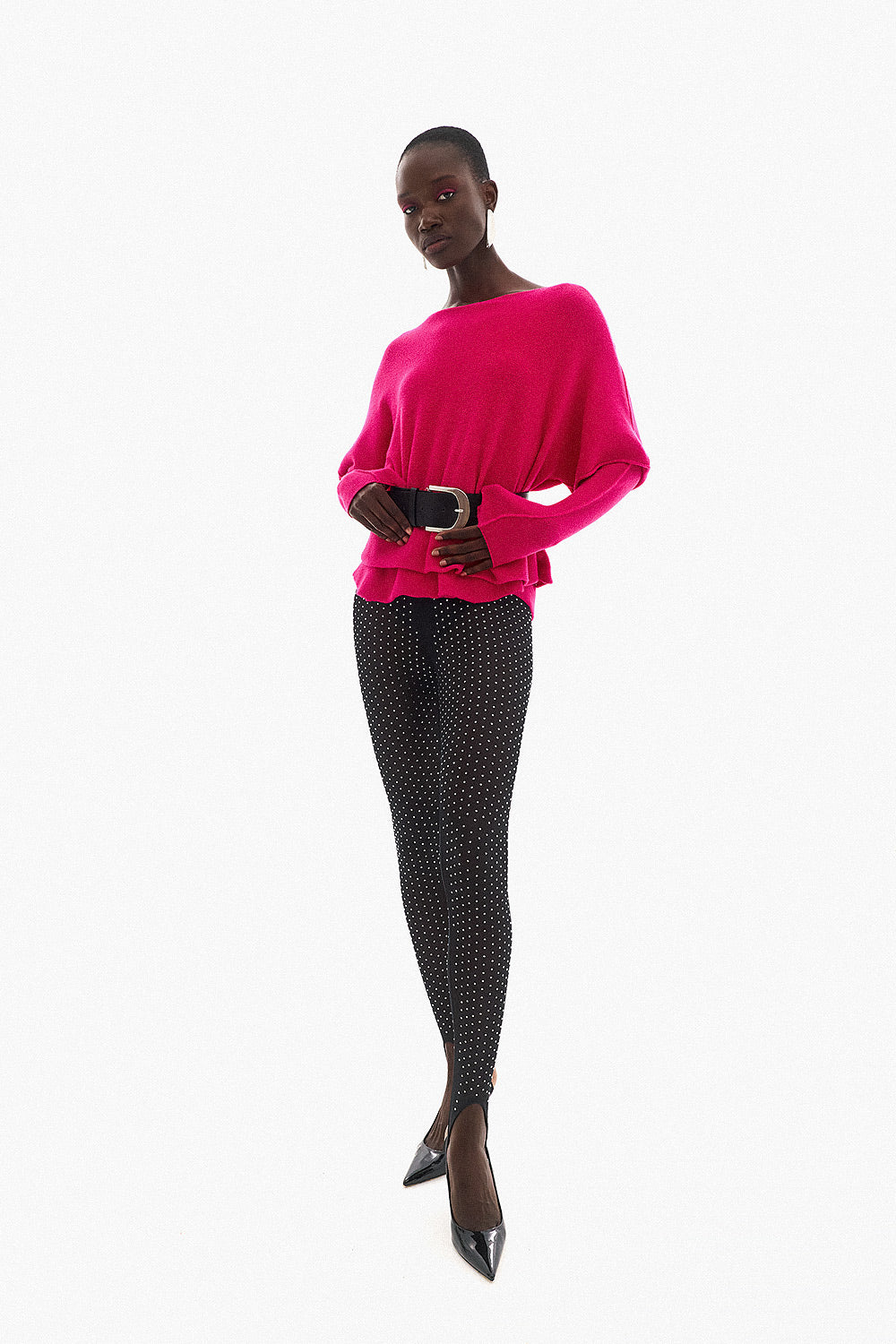 Soft Knitwear 3/4 Sleeve | Fuchsia