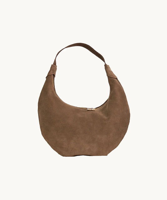 Ophelia Small Leather Bag - Mocca Suede