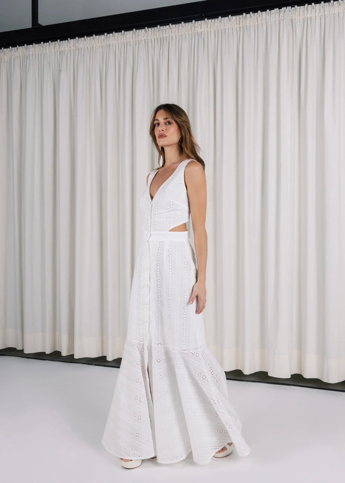 Opaline Button Dress