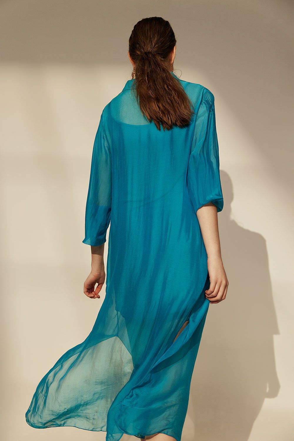 Aphrodite Long Shirt | Ocean Blue