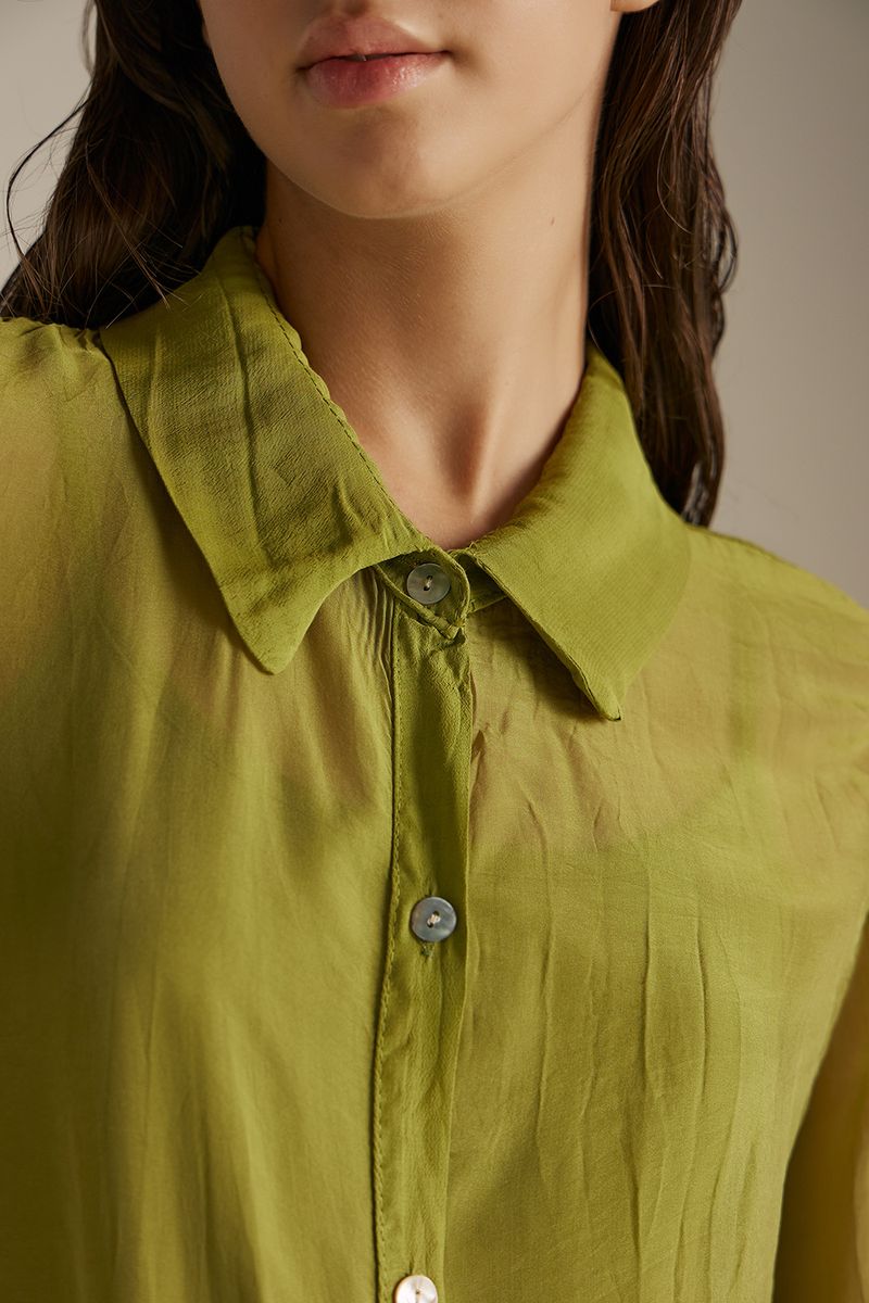 Aphrodite Long Shirt | Olive Green