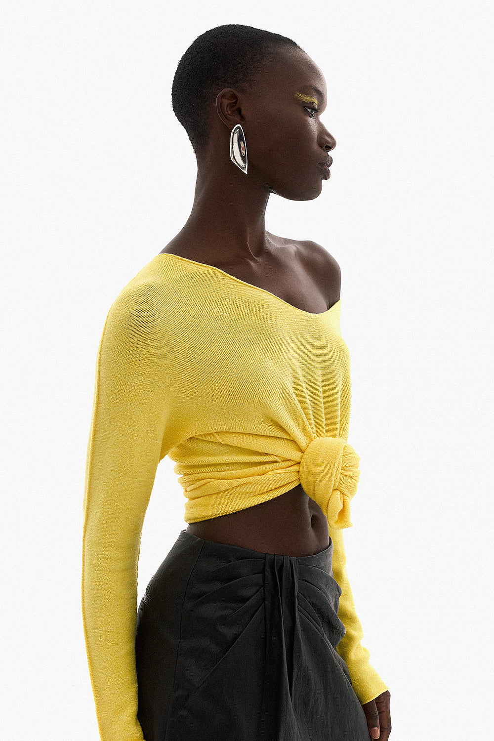 Soft Knitwear V-Neck | Yellow