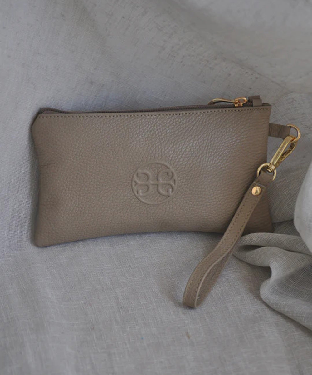 Polly Pouch - Taupe Leather