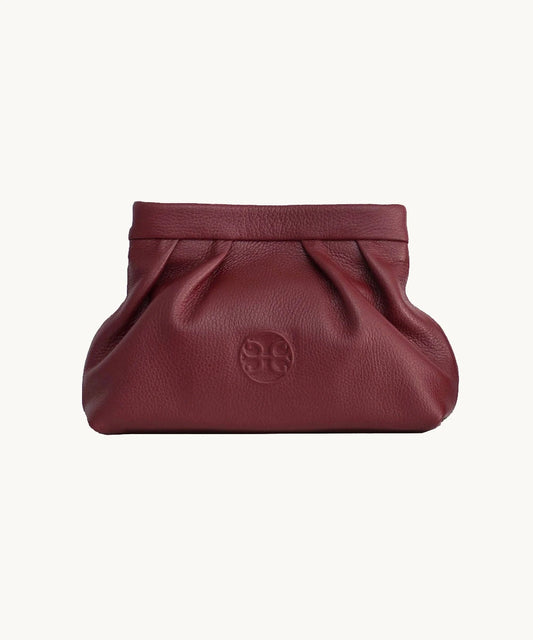 Kiss Mini Leather Pouch - Cherry Red