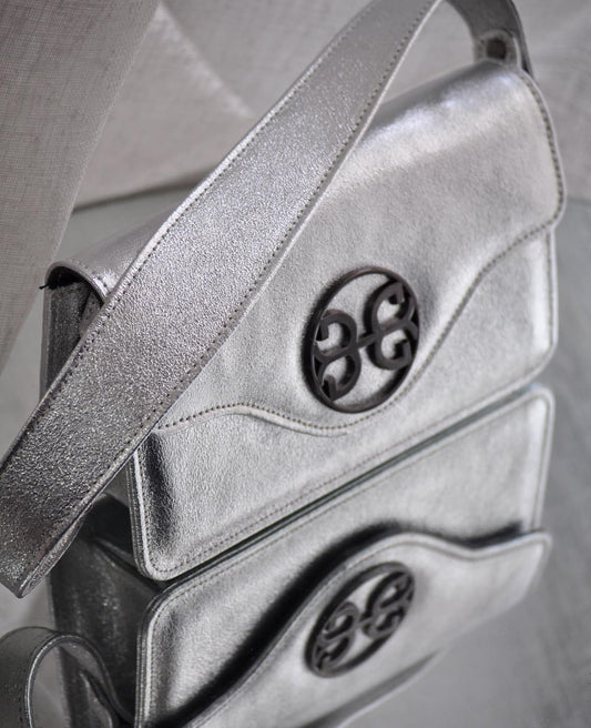 Midnight Fever Leather Bag - Silver