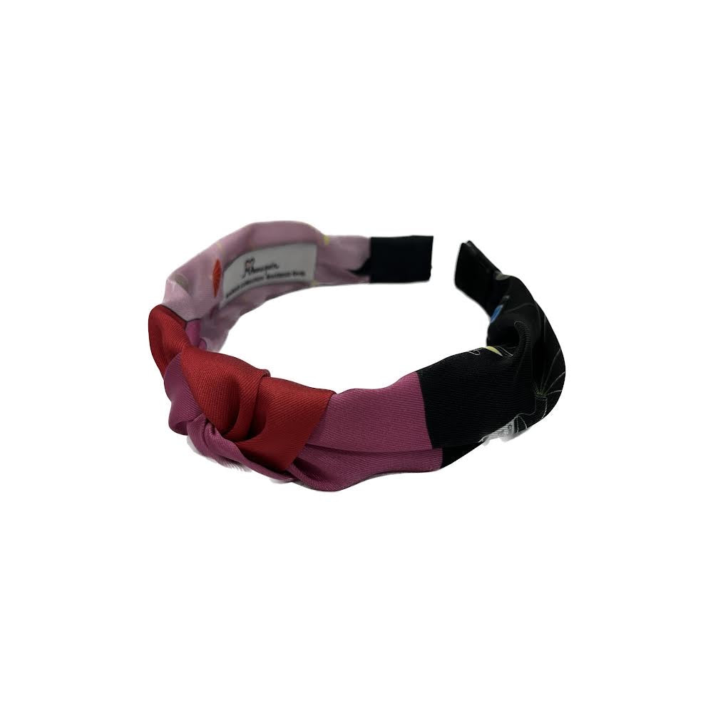 Red Pink Black Knot Headband