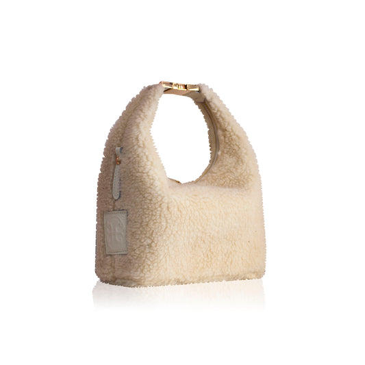 Maggie Teddy Handbag - Cream