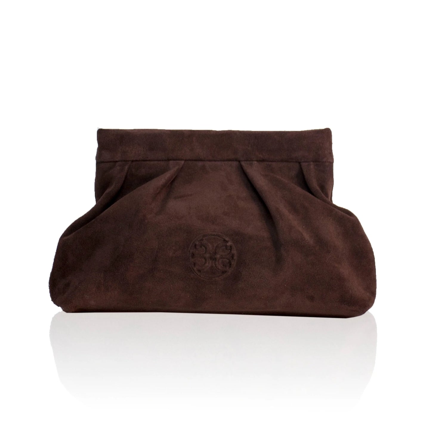 Kiss Mini Leather Pouch - Chocolate Suede