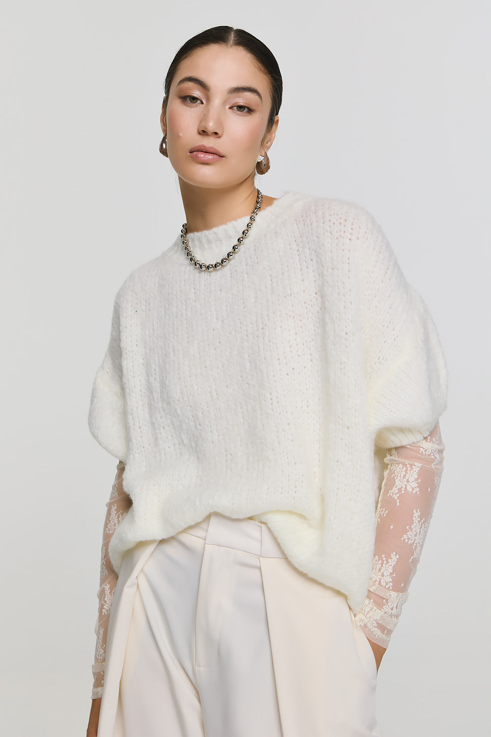 Short Sleeve Pullover - Ivory