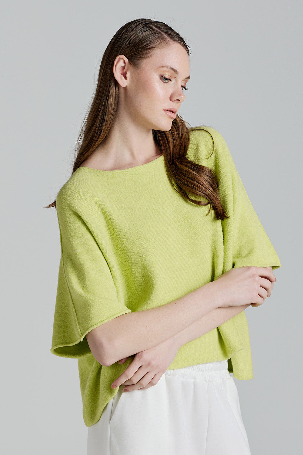 Soft Knitwear 3/4 Sleeve | Lime