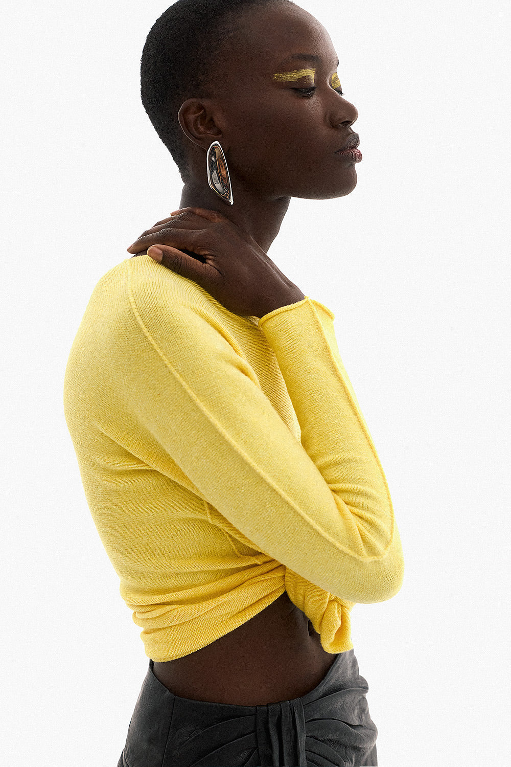 Soft Knitwear V-Neck | Yellow