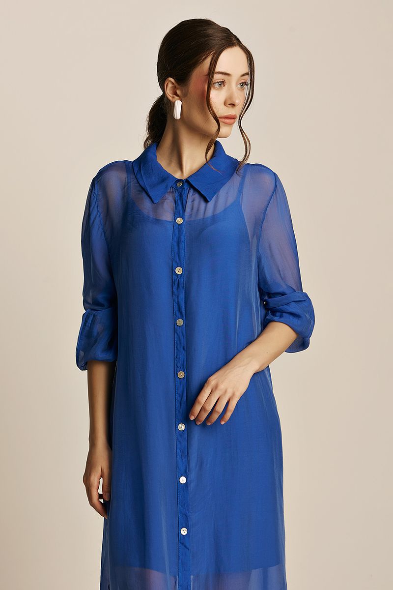 Aphrodite Long Shirt | Blue Royal