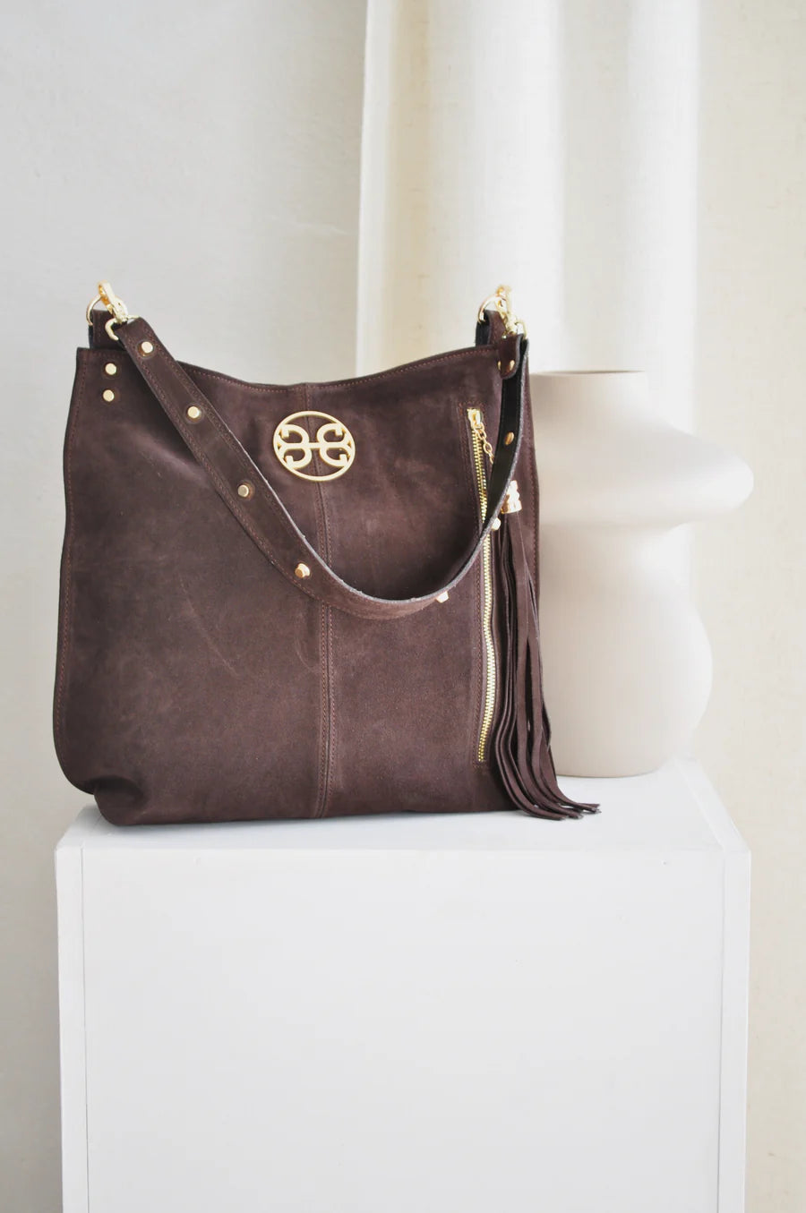 Chevie Bag - Chocolate Suede