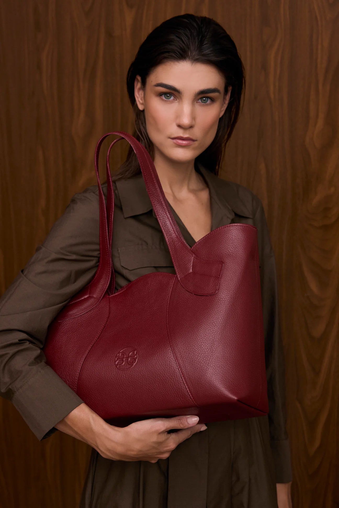 Tulip Tote Bag - Cherry Red