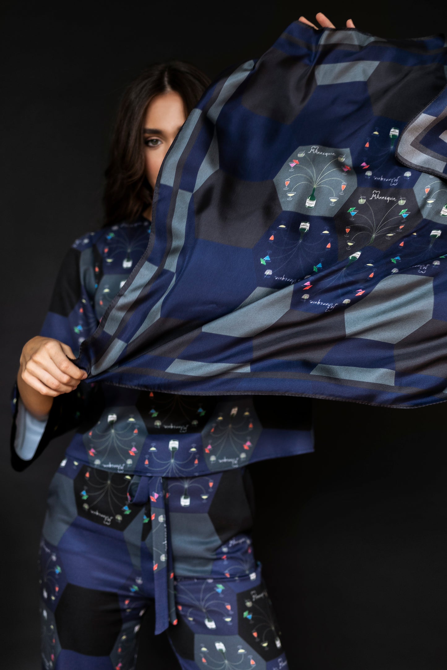 MAnnequini Silk Square Scarf • Blue