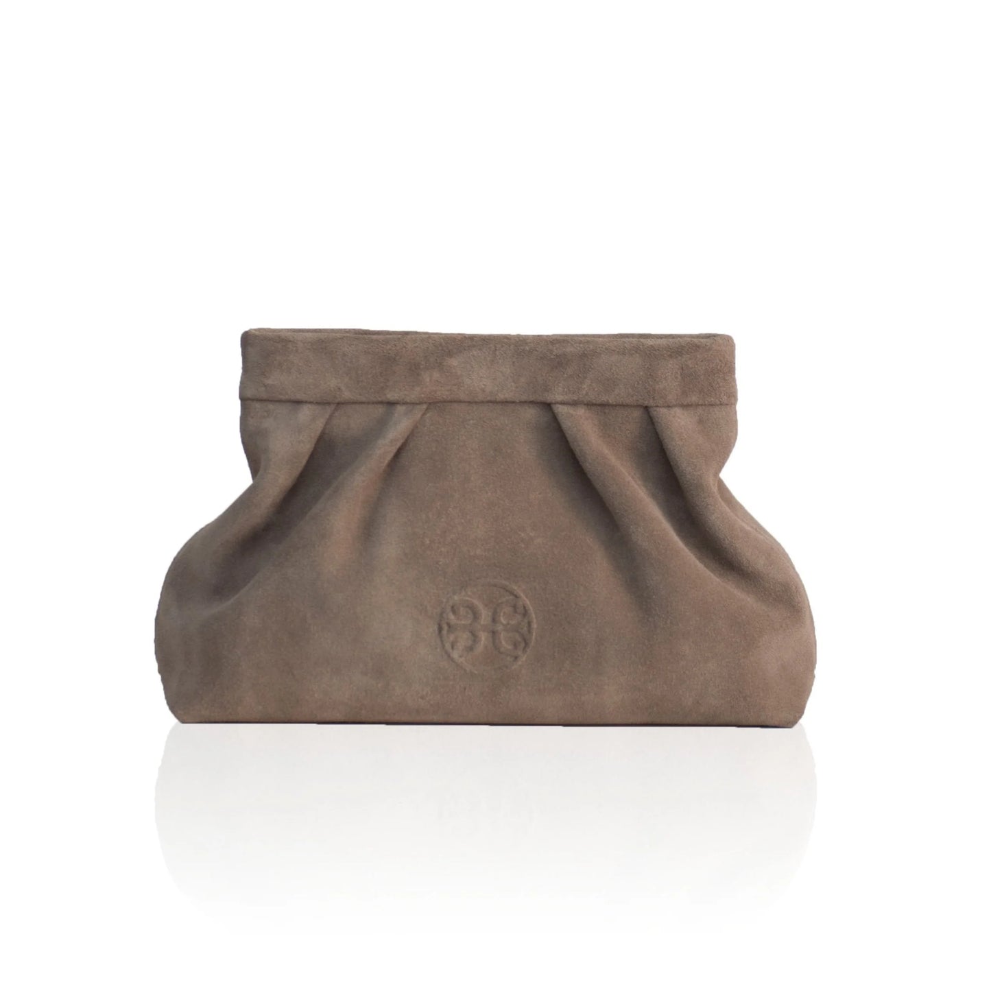 Kiss Mini Leather Pouch - Mocca Suede