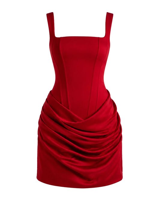 Lyra Mini Dress - Scarlet Red