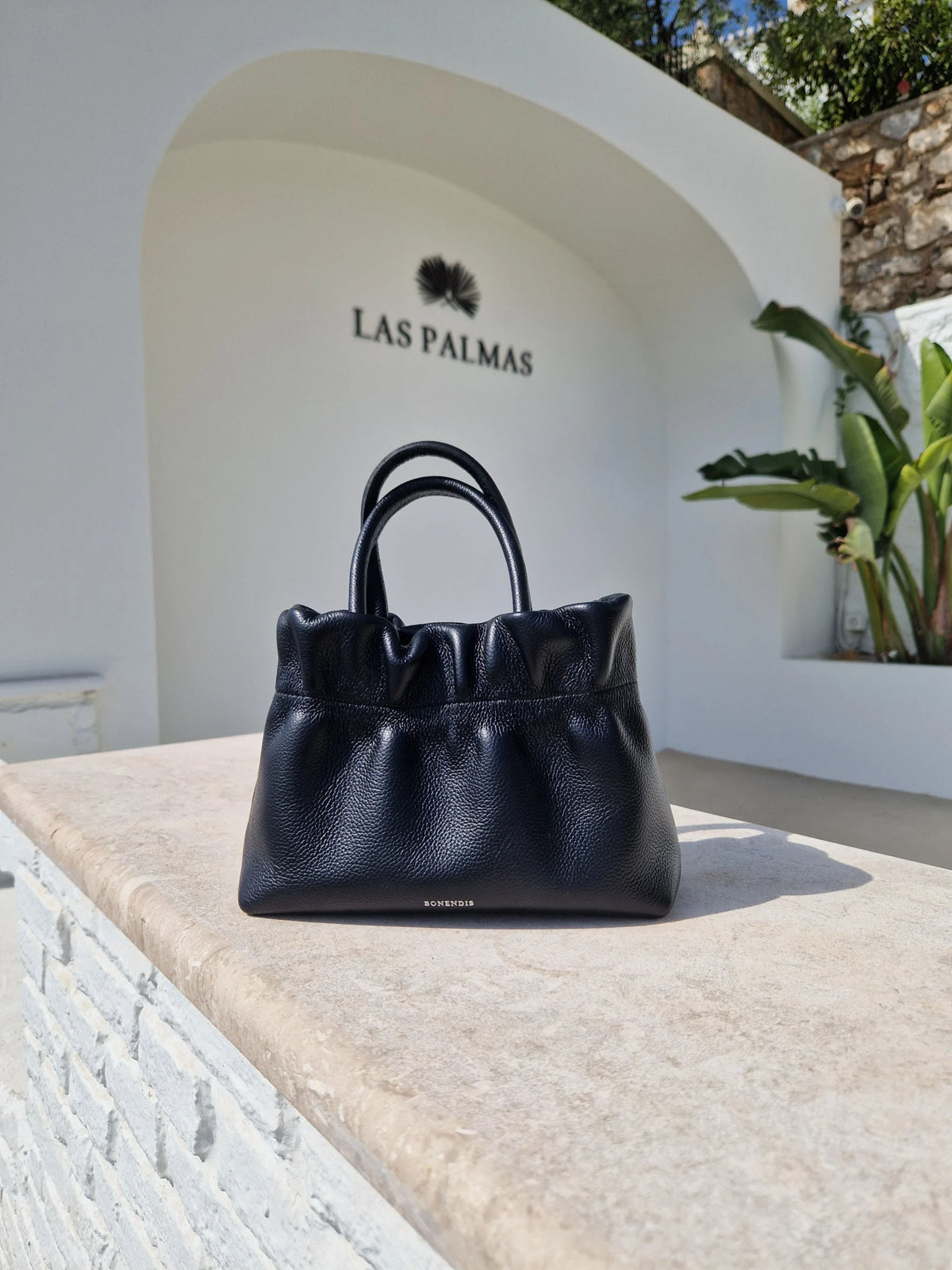 Nefeli Mini Leather Bag - Black