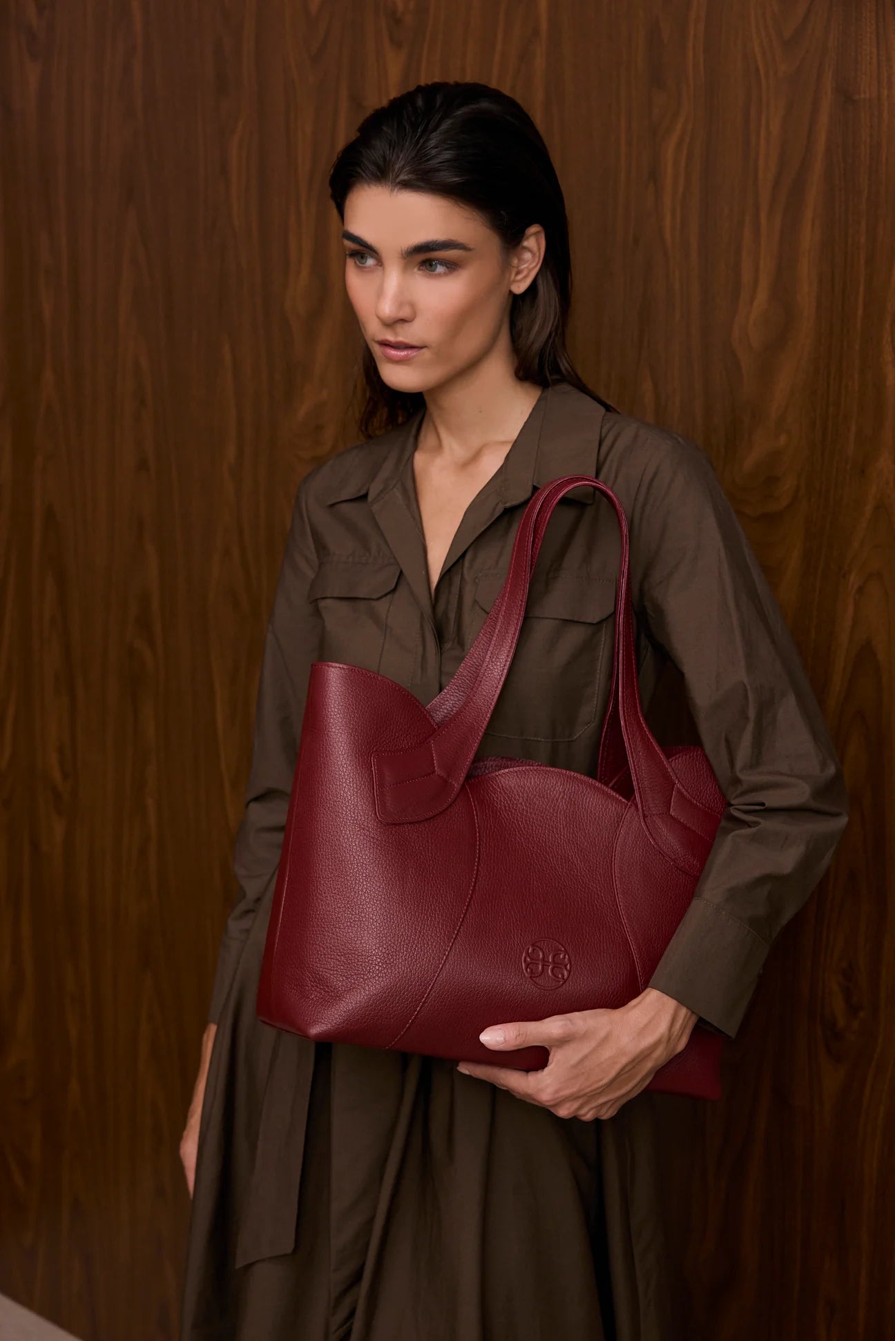 Tulip Tote Bag - Cherry Red