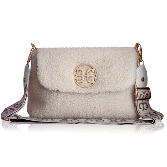 Cloud Teddy Shoulder Bag - Cream