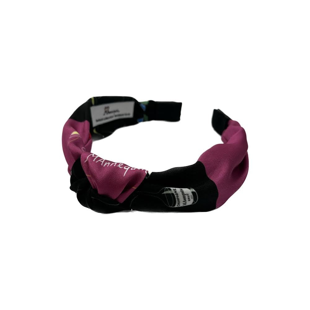 Pink Black Knot Headband