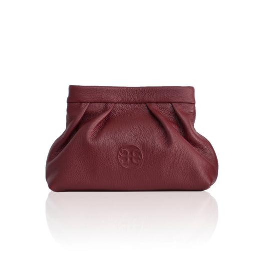 Kiss Leather Pouch - Cherry Red